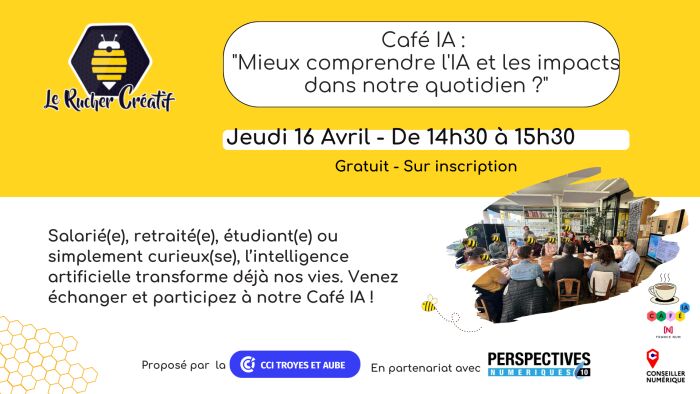 affiche café IA Le Rucher Créatif