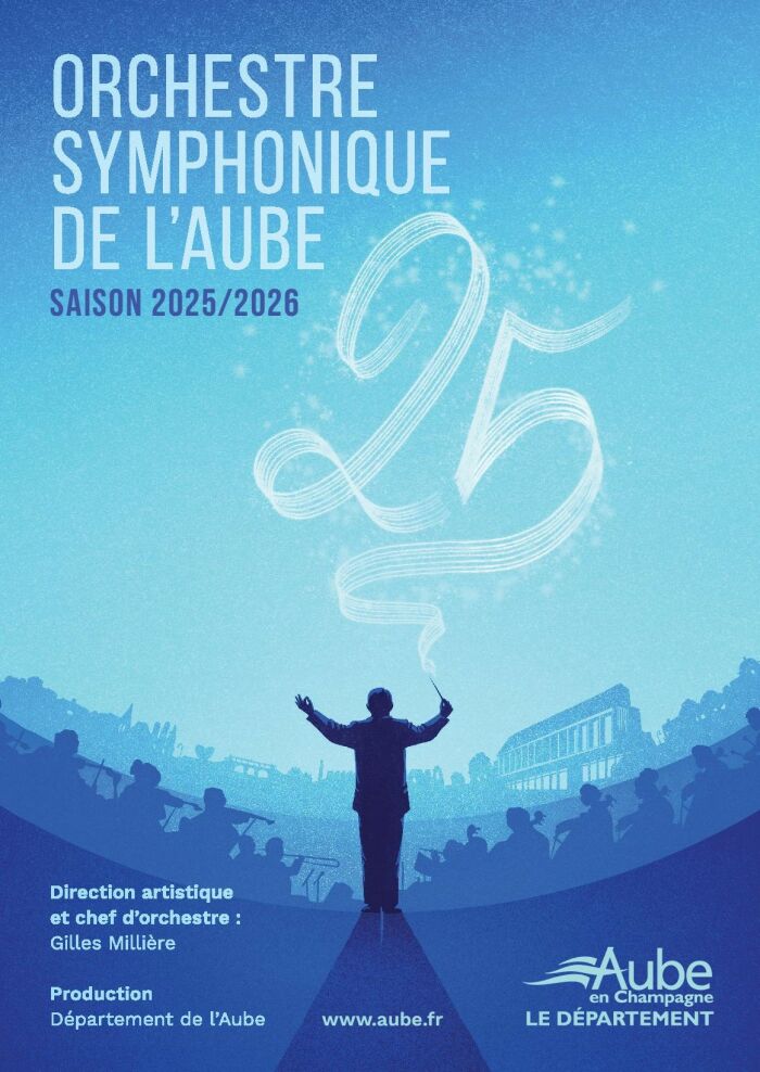 affiche orchestre symphonique de l'aube Département de l'Aube / Conception : Talky Walky