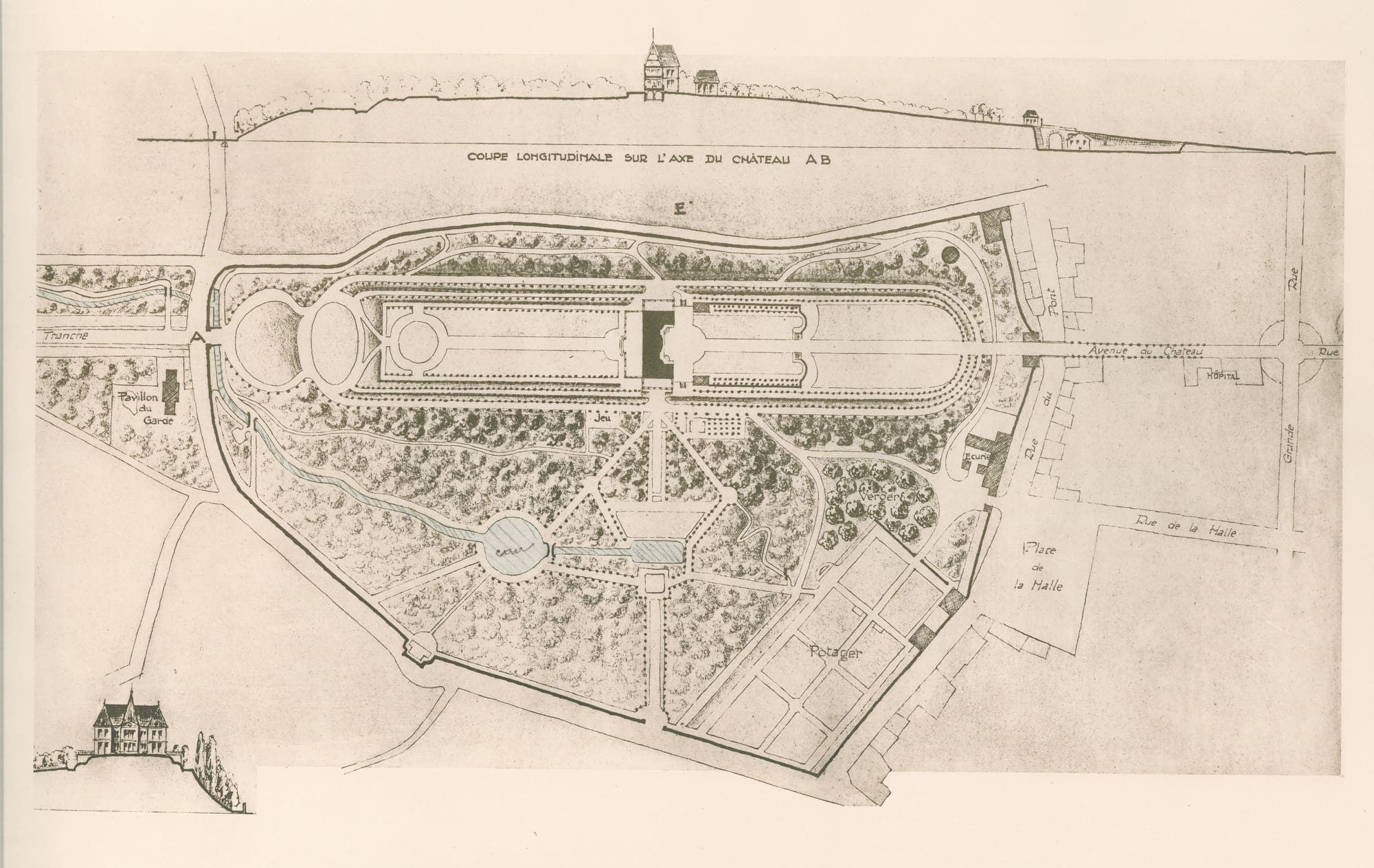 Plan-du-domaine-de-Brienne_gazette-illustrée-des-amateurs-de-jardins_1930 Plan du domaine de Brienne